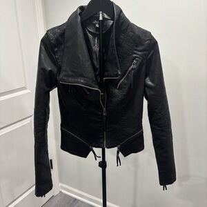 Lulu's Black Vegan leather moto jacket, Lulus, black
Worn once. Size XS